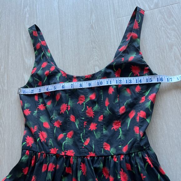 J Crew Fit And Flare Mini Dress In Painted Daisy Print Size 4 - Picture 7 of 13